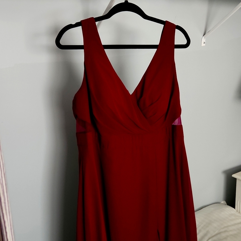 Azazie Cabernet Bridesmaids Dress - style Alva, size A14